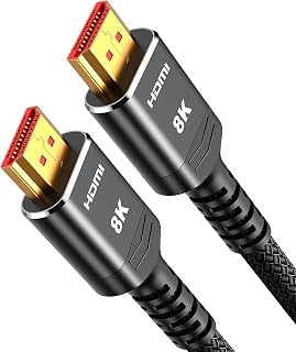 Highwings HDMI 2.1 Cable 3 Metre Certified, 10K 8K HDMI Cable 48Gbps Ultra | 10K 8K 4K HDMI Cable 8K@60Hz 4K@120Hz 7680P eARC HDCP 2.2&2.3 DTS:X Dynamic HDR Compatible with Soundbar HDTV Monitor