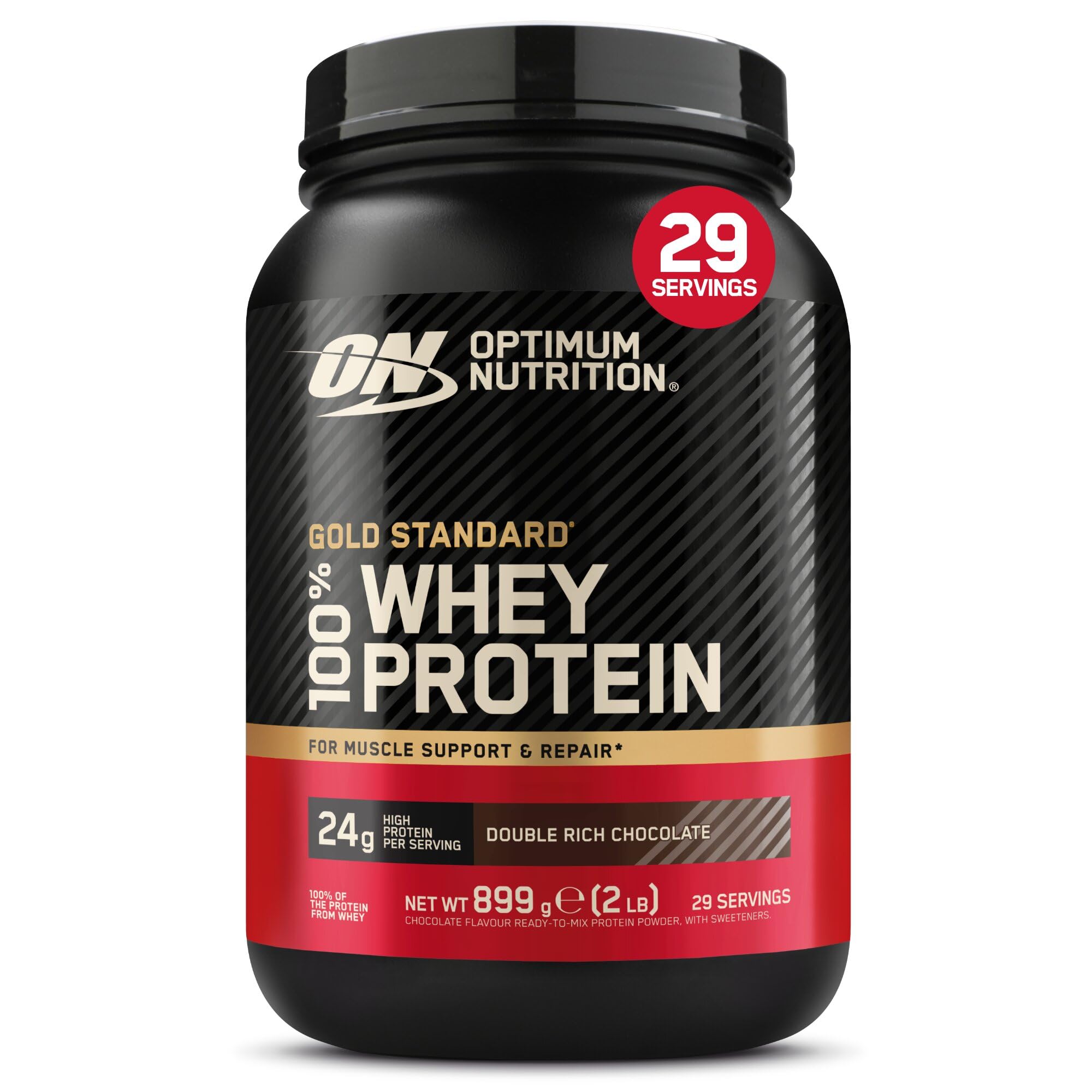 Optimum Nutrition Gold Standard 100% Whey Protein Powder, 899 g | Double Rich Ch