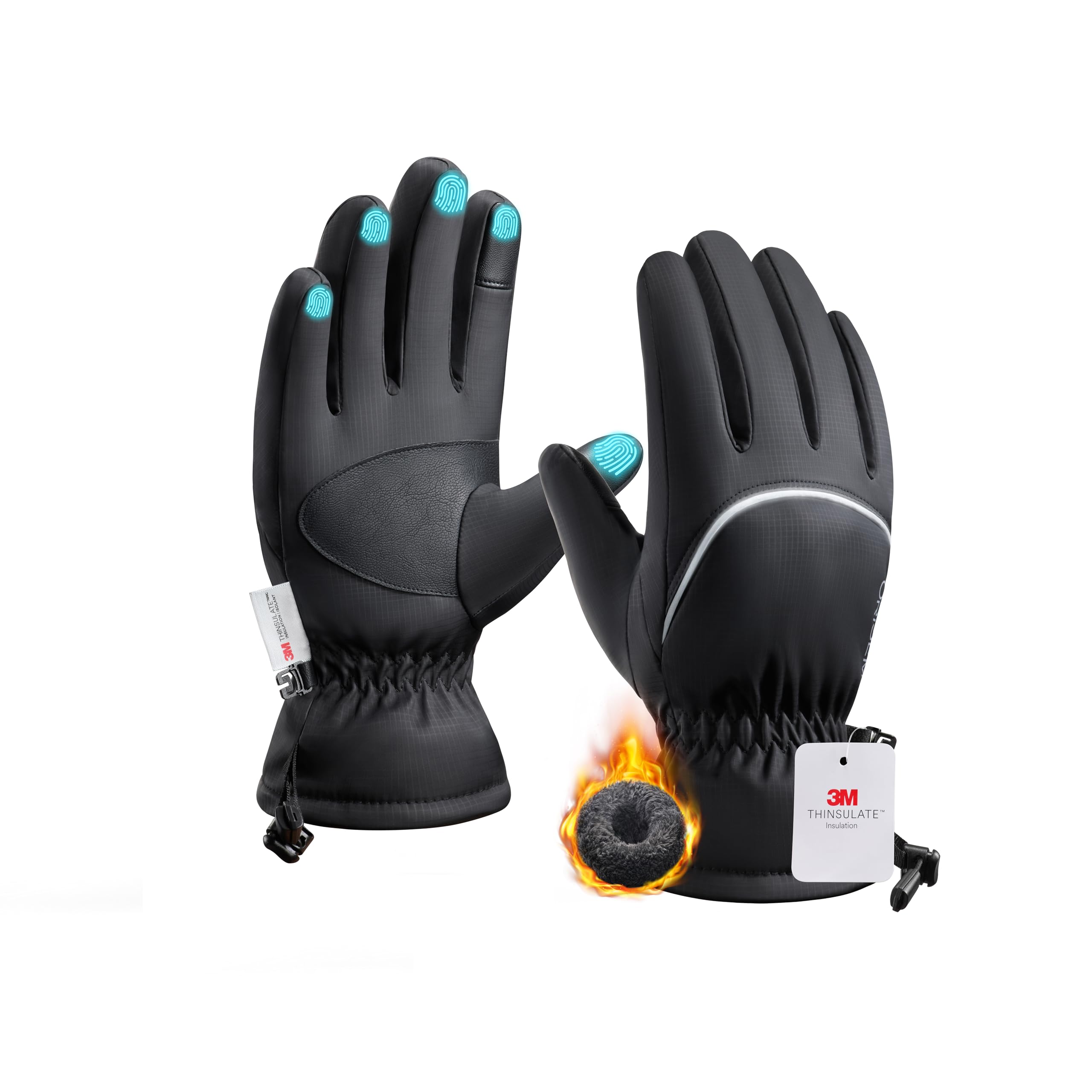 Origem Warm Waterproof Winter Gloves for Men Women, 3M Thinsulate Fleece | Polar
