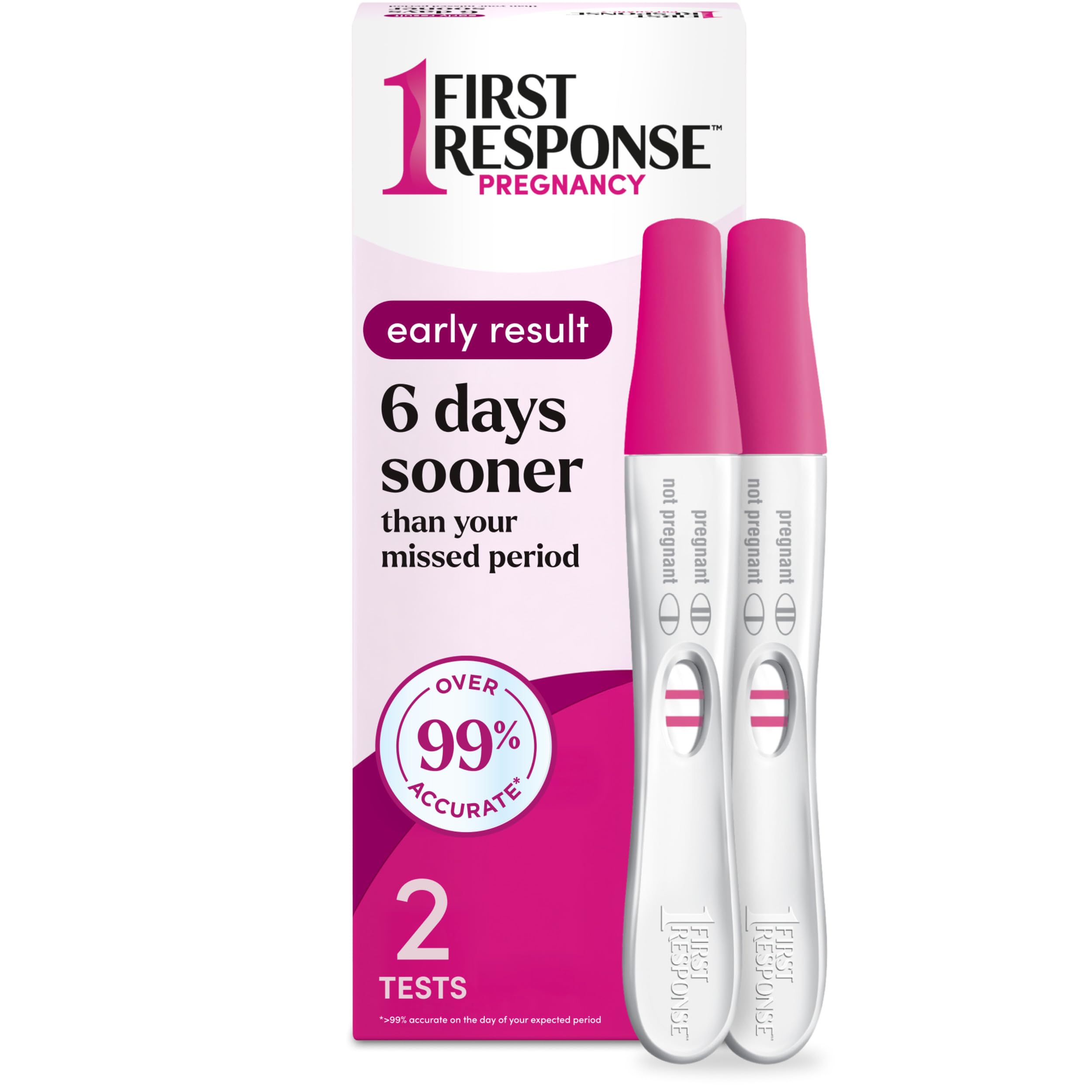 First Response Early Result Pregnancy Test, 2 Count (Packaging & Test Design May
