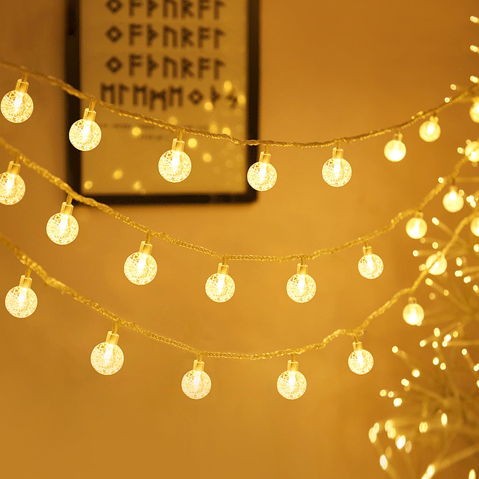 Zorela Globe Fairy Lights, 15M/49ft 100 LED Globe String Lights with Remote - US