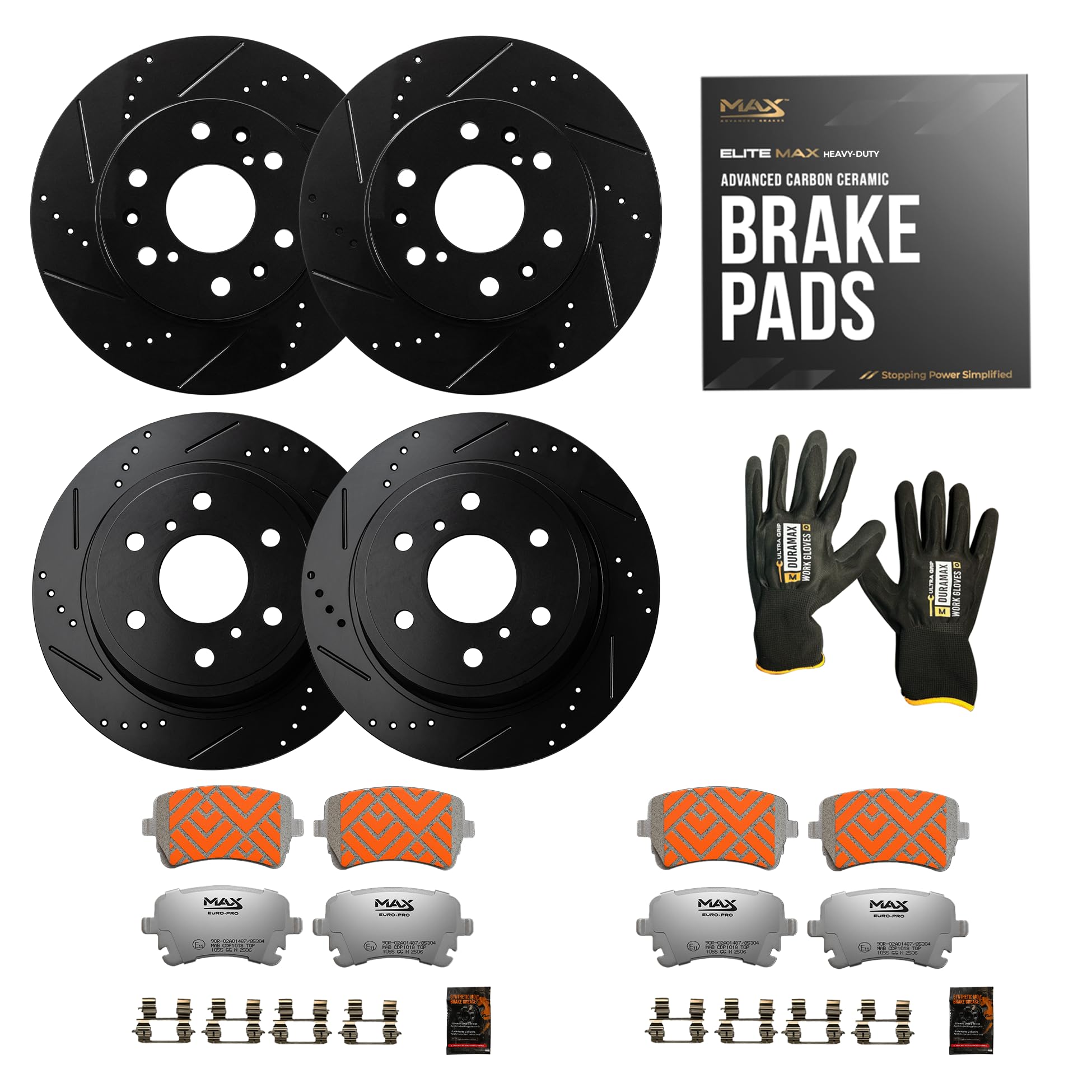 Max Advanced Brakes Front & Rear Brake Kit For Chevrolet Silverado 1500 | Fits 2
