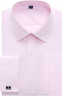 J.VER Men's Long Sleeve Pleated Tuxedo Shirt Button Down Shirt for Prom Party Wedding