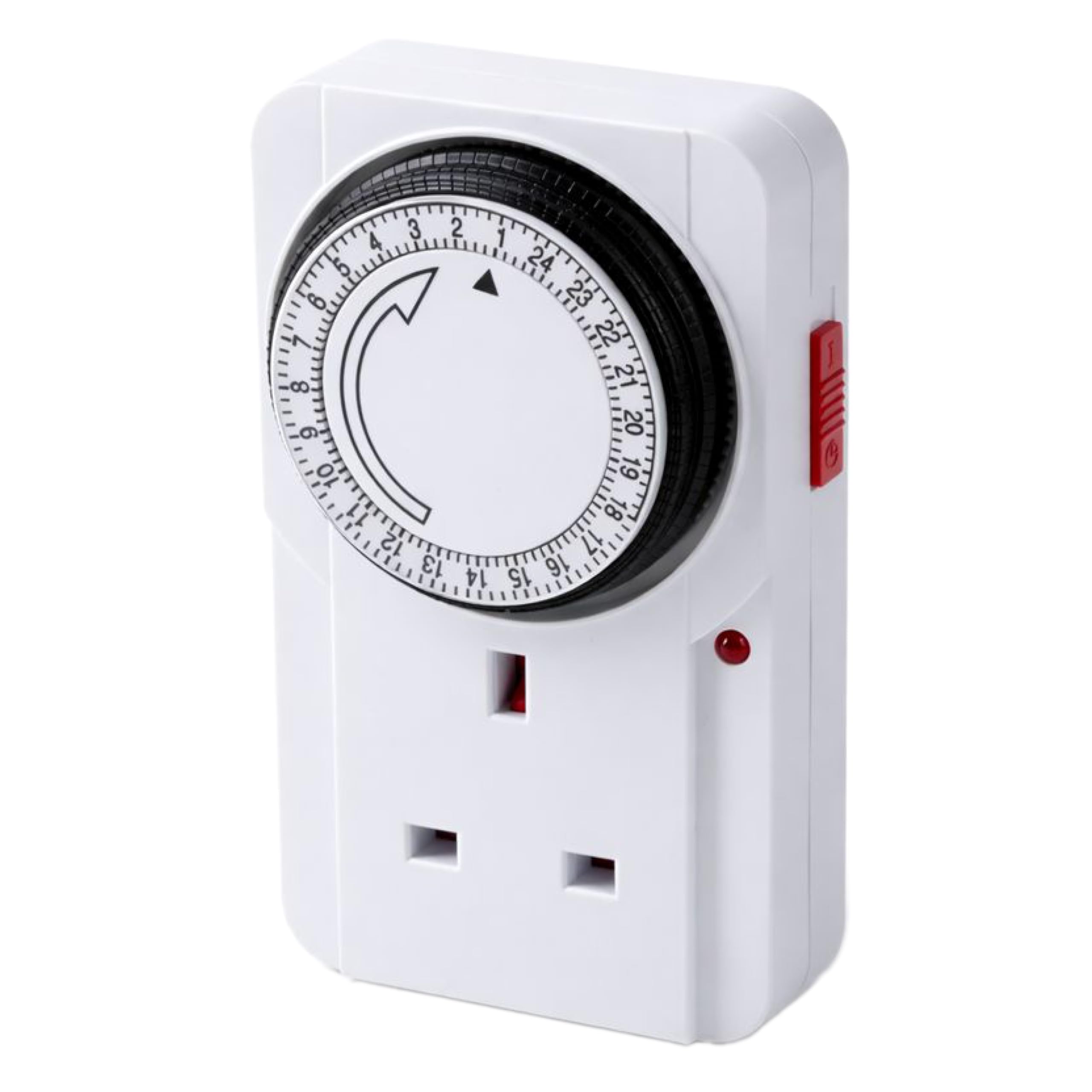 Status IONOS 24 Hour Plug-in Timer Switch, Mechanical Option B, White | 24 Hour 