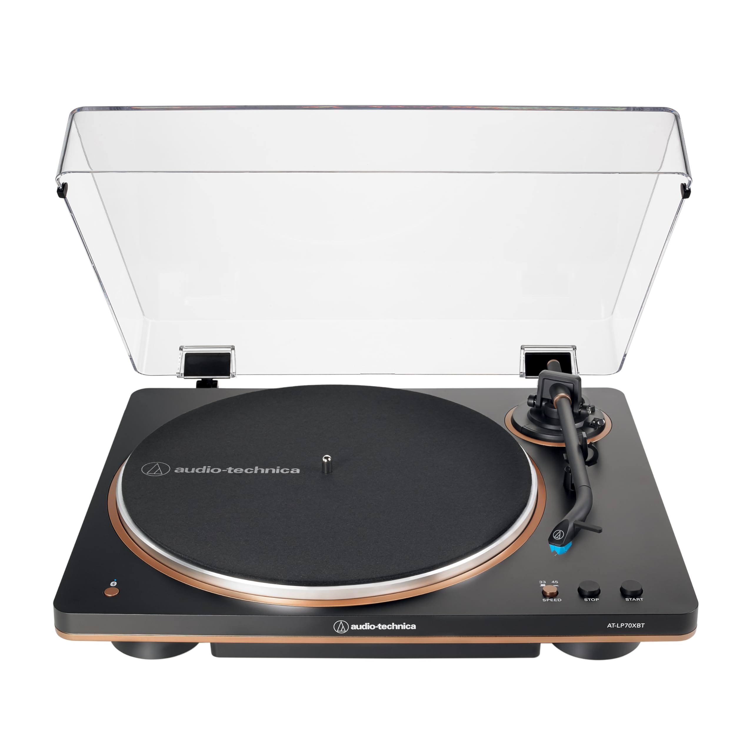 Audio-Technica AT-LP70XBT-BZ Fully Automatic Bluetooth Belt-Drive Stereo Turntab