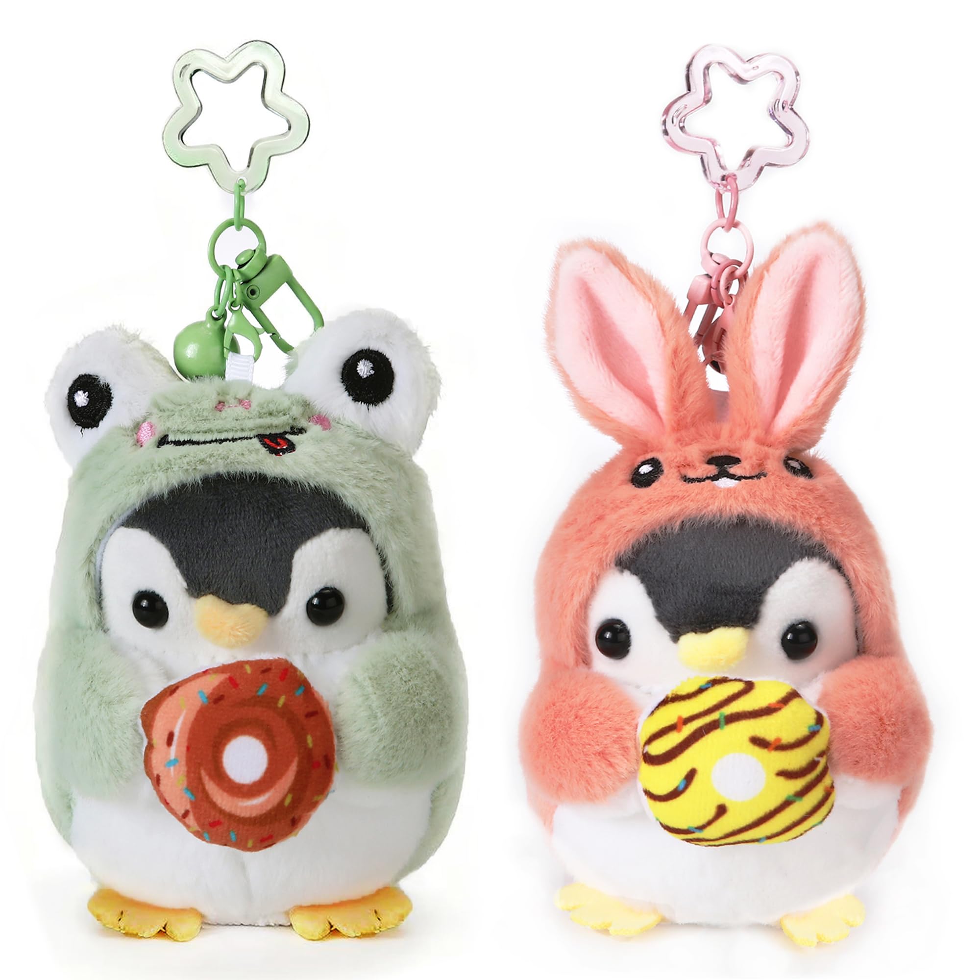 Plush Keychain Donut Keychain Creative Cute Lovely Penguin Pendant Keychain Cute