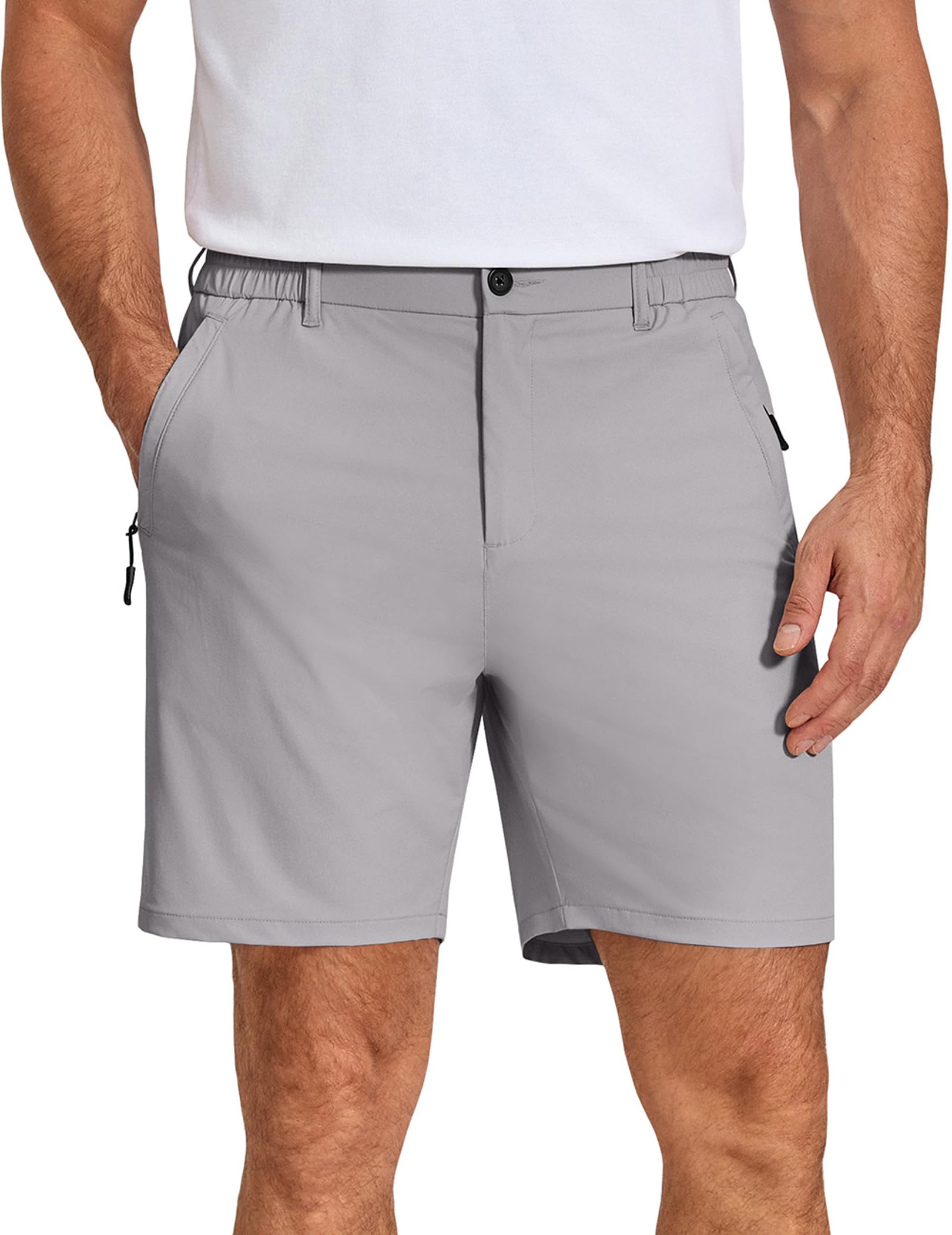 COOFANDY Men's Stretch Golf Shorts 7" Lightweight Casual Hiking Shorts Summer At