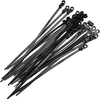 Screw Hole Cable Ties Reusable Fixing Nylon Cable Ties Self Locking Cord Ties Strap Fixed Loop Office Organizer (4x150mm-100pcs) 100-200pcs