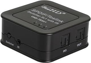 ViewHD SPDIF | TOSLINK Digital Optical Audio Switcher 3x1 with Remote Control | VHD-TS3X1