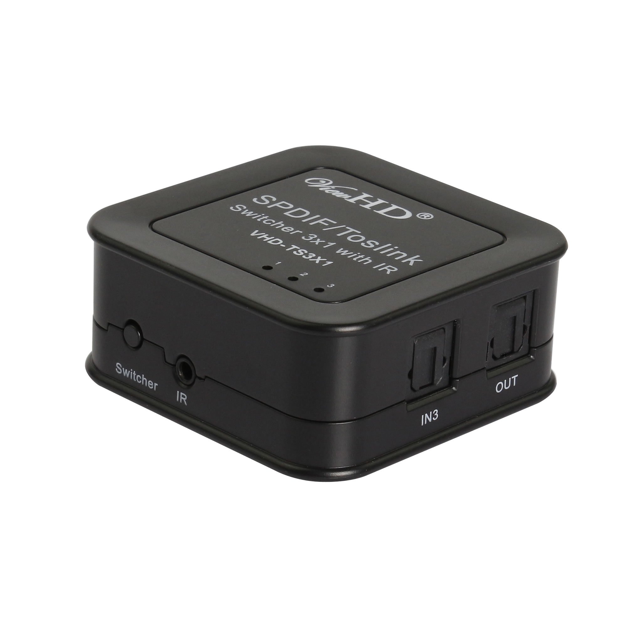 ViewHD SPDIF | TOSLINK Digital Optical Audio Switcher 3x1 with Remote Control | 