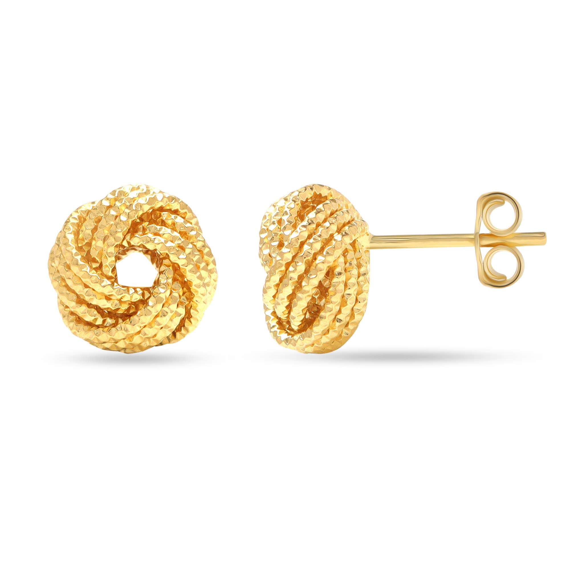 Charmsy 925 Sterling Silver Love-Knot Earring Stud Jewelry Italian Design Lightw