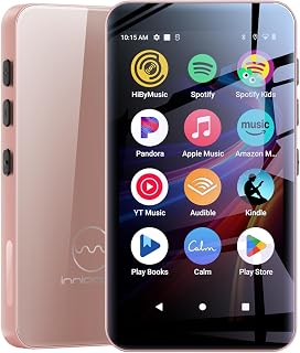 innioasis G5 MP3 Player with Bluetooth and WiFi, 160GB Player with Spotify, Spotify Kids, Pandora, Play Store, Parental Manager App, Calm, 4" HD Full Touch Screen MP4 Music Player for Kids (Pink)