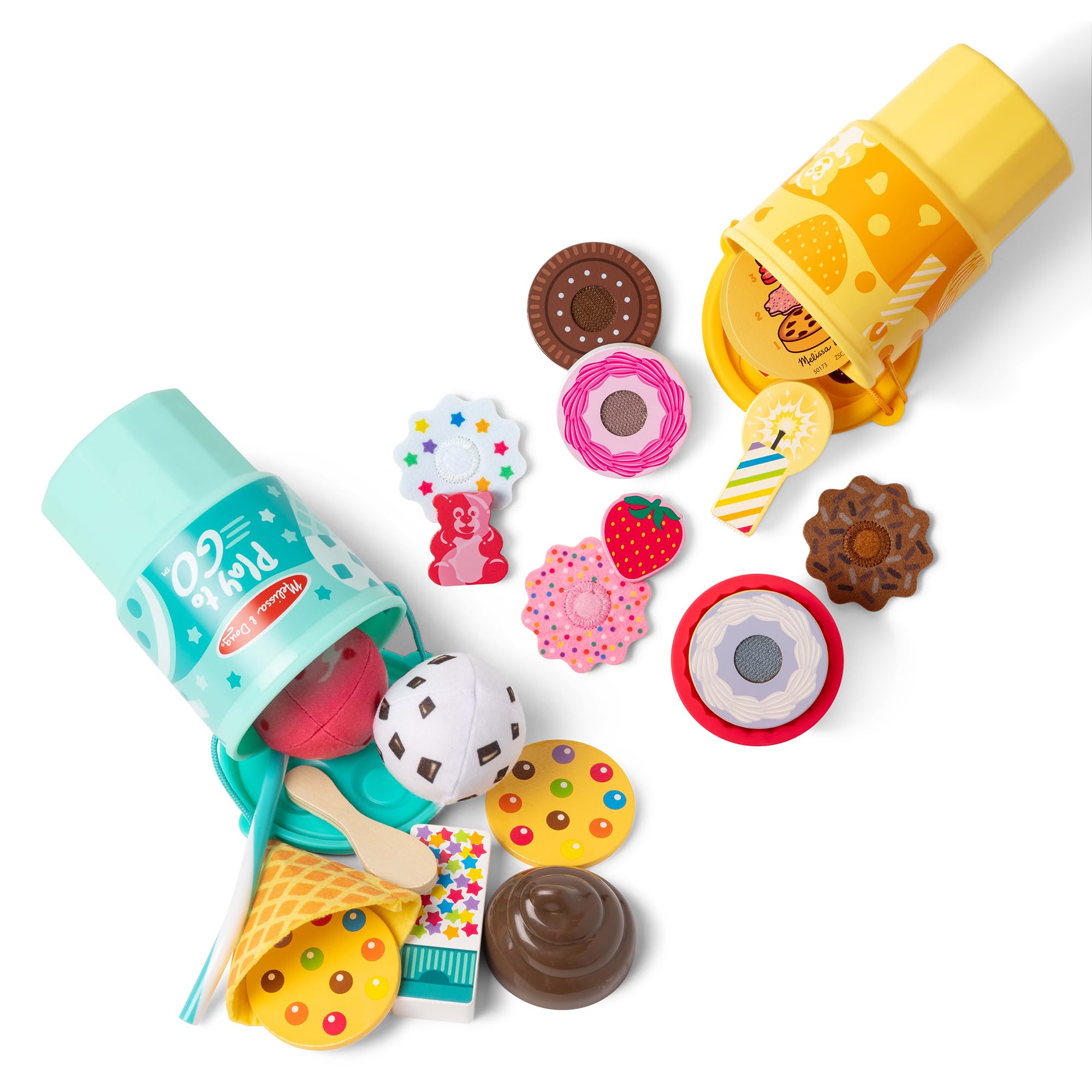 Melissa & Doug Play to Go Food Cups 2-Pack Toy Bundle | Pretend Play Food, Plush