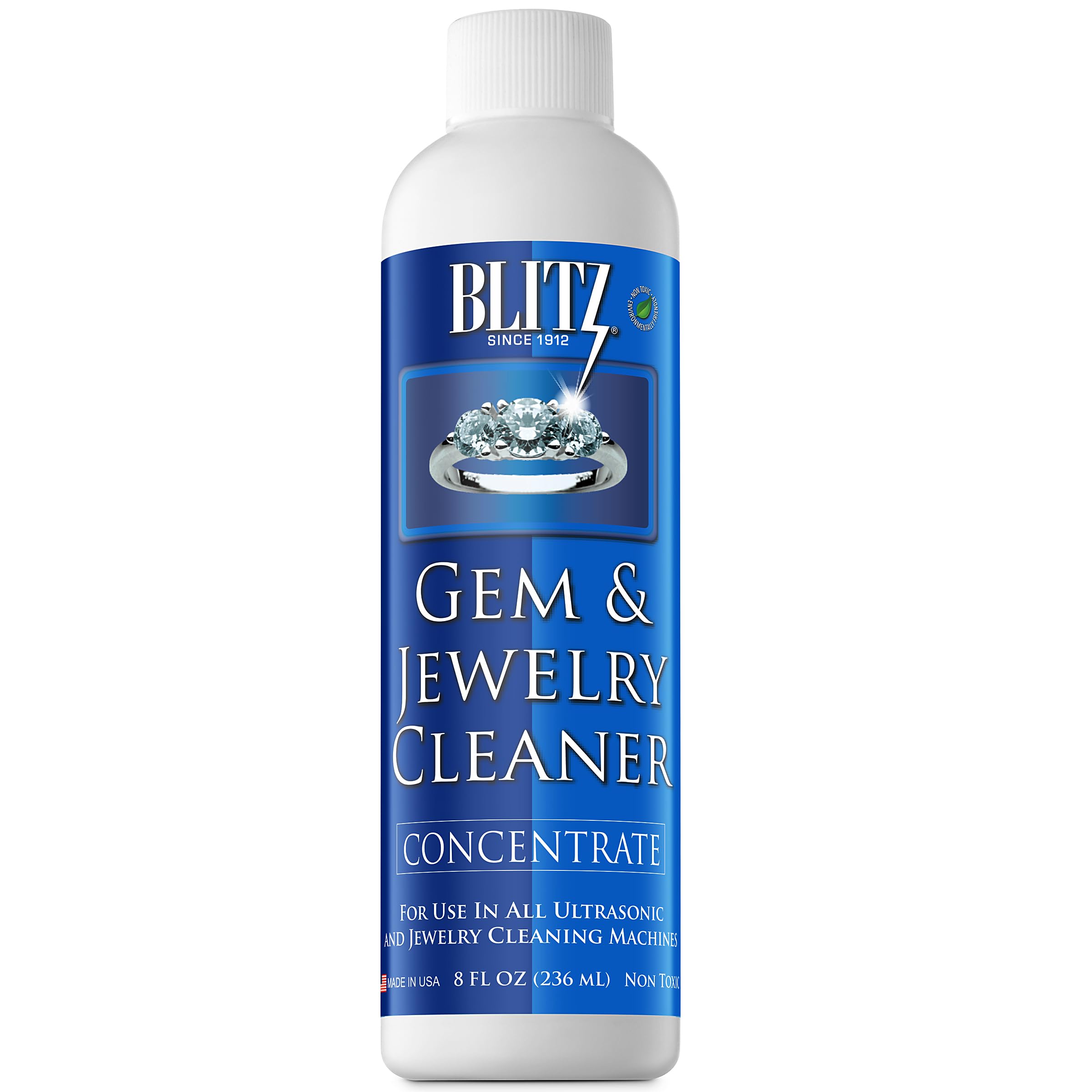 Blitz Gem & Jewelry Cleaner Concentrate Refill for Ultrasonic Machines 8 oz | Li