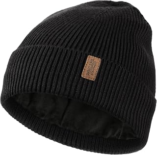 Wmcaps Winter Beanie for Men Women, Soft Warm Fleece Lined Knit Tuque Homme | Soft fleece lining, secure fit, ear coverage, windproof, idea for outdoor work,ski, dog walking, daily use, mens gifts