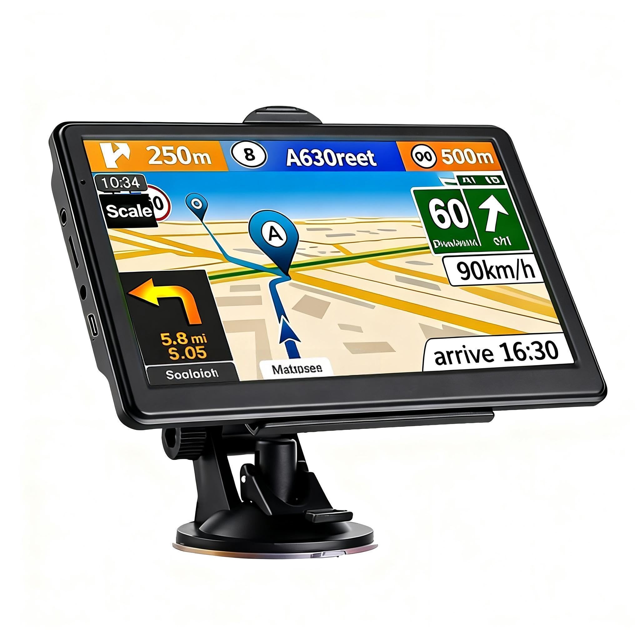 7 Inch Truck GPS for Commercial Drivers, Lifetime Free 2026 Offline Maps, Voice 