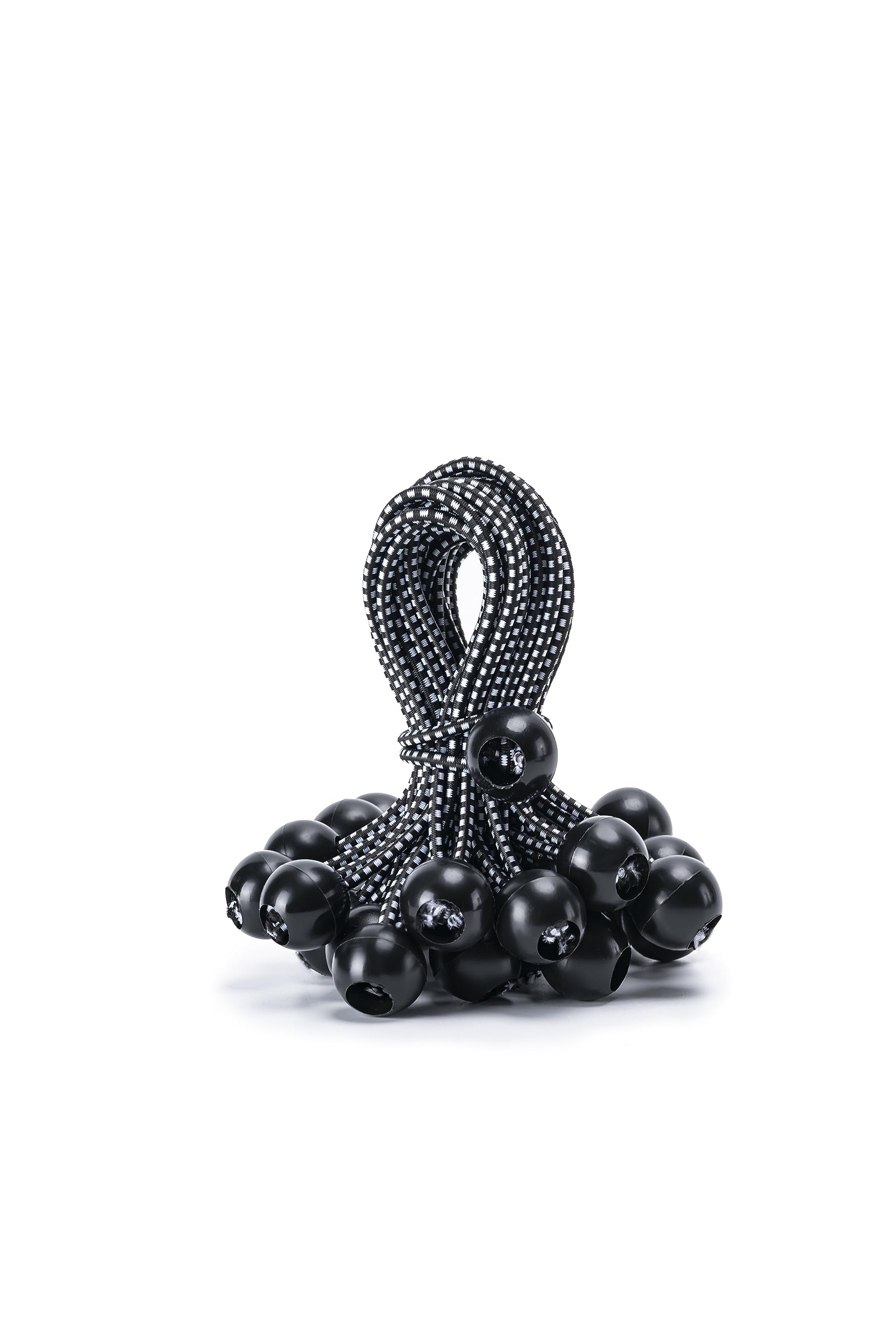 30 Pack Ball Bungee Cord, Heavy Duty Bungie Cord Balls (6",Black/White) | Canopy