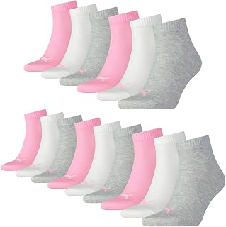 PUMA Unisex Shorts Crew Socks Sports Socks with Terrycloth Sole 9 mm Pack