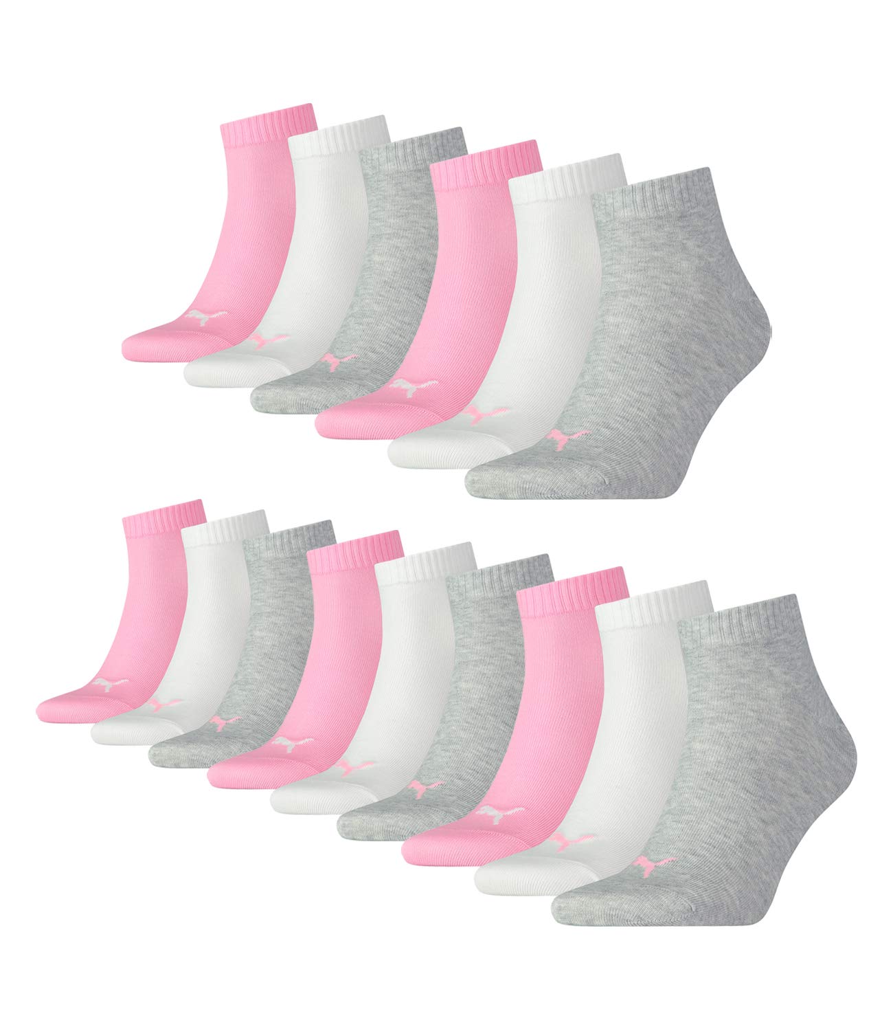 PUMA Unisex Shorts Crew Socks Sports Socks with Terrycloth Sole 9 mm Pack