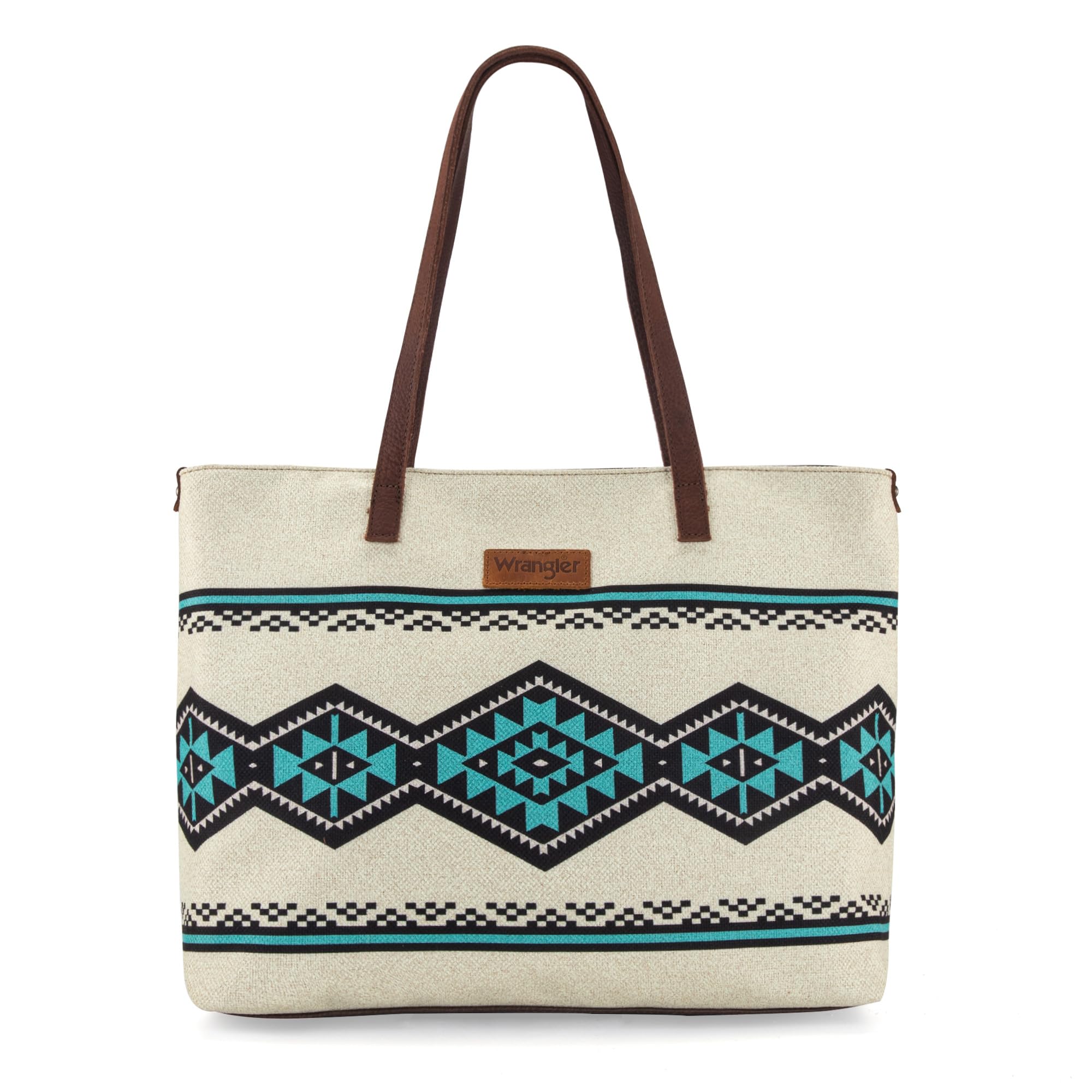 Wrangler Tote Bag for Women Canvas Shoulder Handbag Aztec Purse