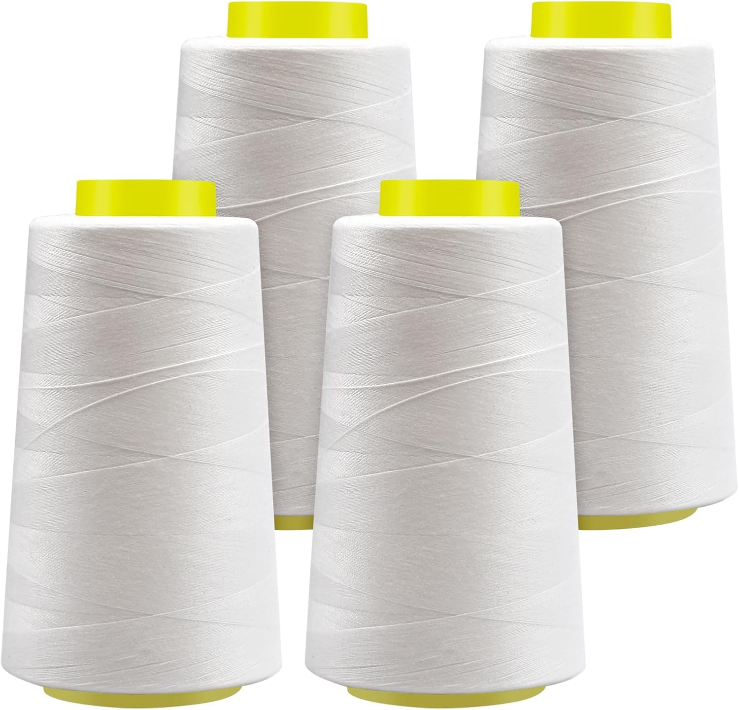 Serger Thread - 4 Cones x 3000 Yards (12,000 Yards Total) | 40S/2 Polyester All-