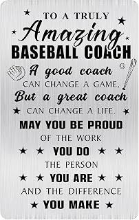Alotozo Baseball Coach Gifts for Men Women - Best Coach Ever Appreciation Card - Thank You Baseball Coaches Gift from Team Players