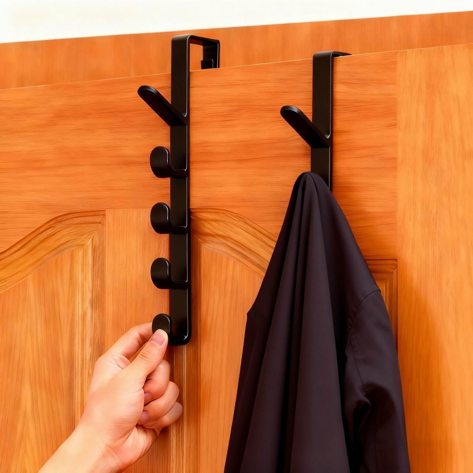Easy Install Door Hook - Non-Slip Plastic Hooks for Handbags, Bags and Home Orga