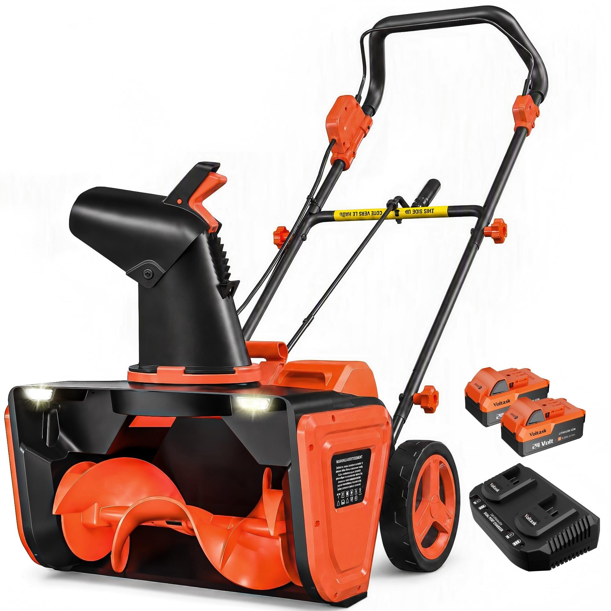 VOLTASK 48V Cordless Snow Blower, 48-Volt | 20-Inch Brushless Electric Snow Blow