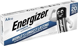 Energizer Ultimate Lithium AA Batteries (10 Pack) - The World's Longest | Lasting Double A Battery 100% Leak Proof Construction - 25 Year Shelf Life