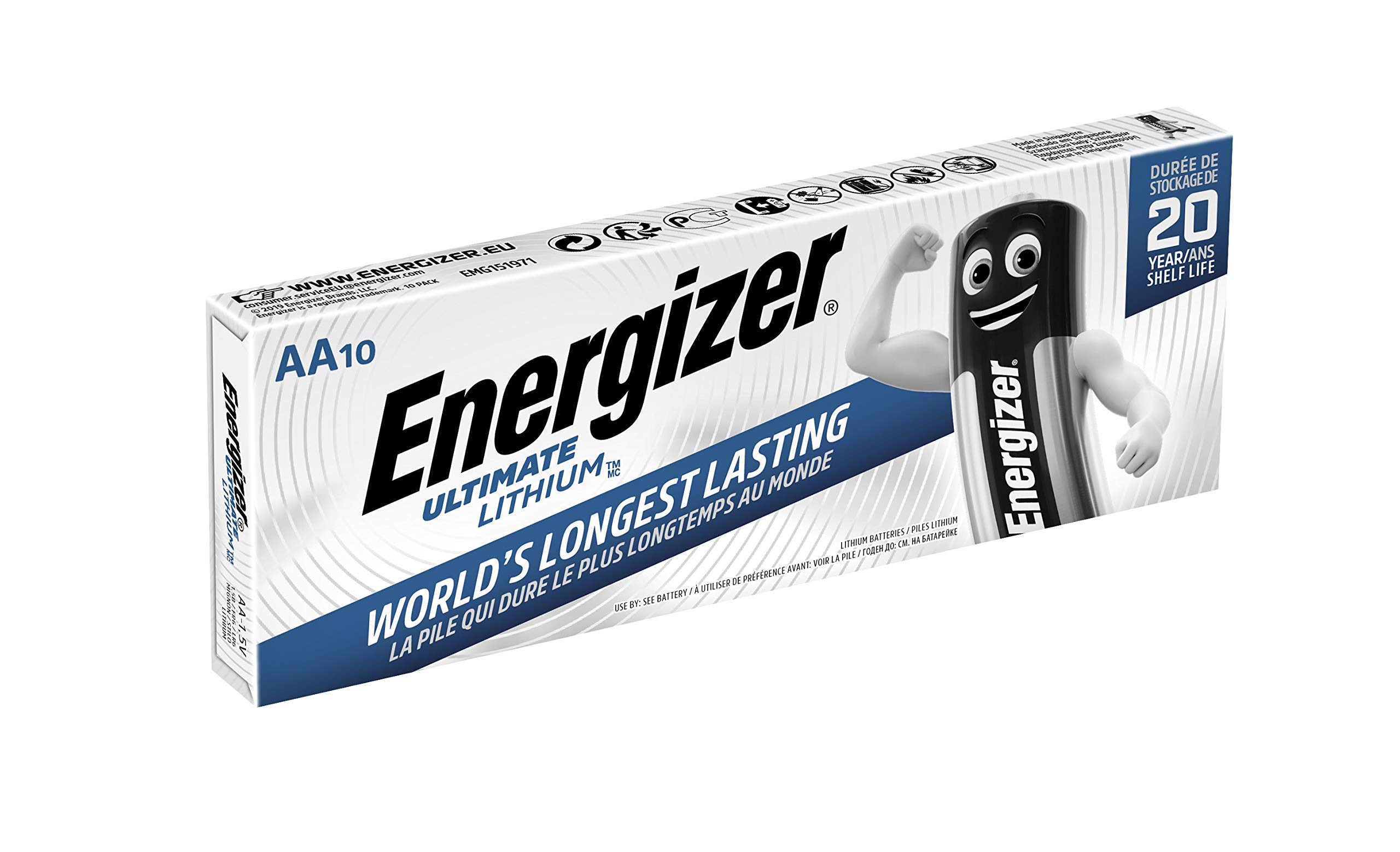 Energizer Ultimate Lithium AA Batteries (10 Pack) - The World's Longest | Lastin