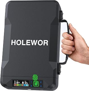 Car Gun Safe Small Pistol Safe Handheld Biometric Gun Cases for Handguns, Portable Fingerprint Pistol Lock Security Box for Travel Nightstand Bedside