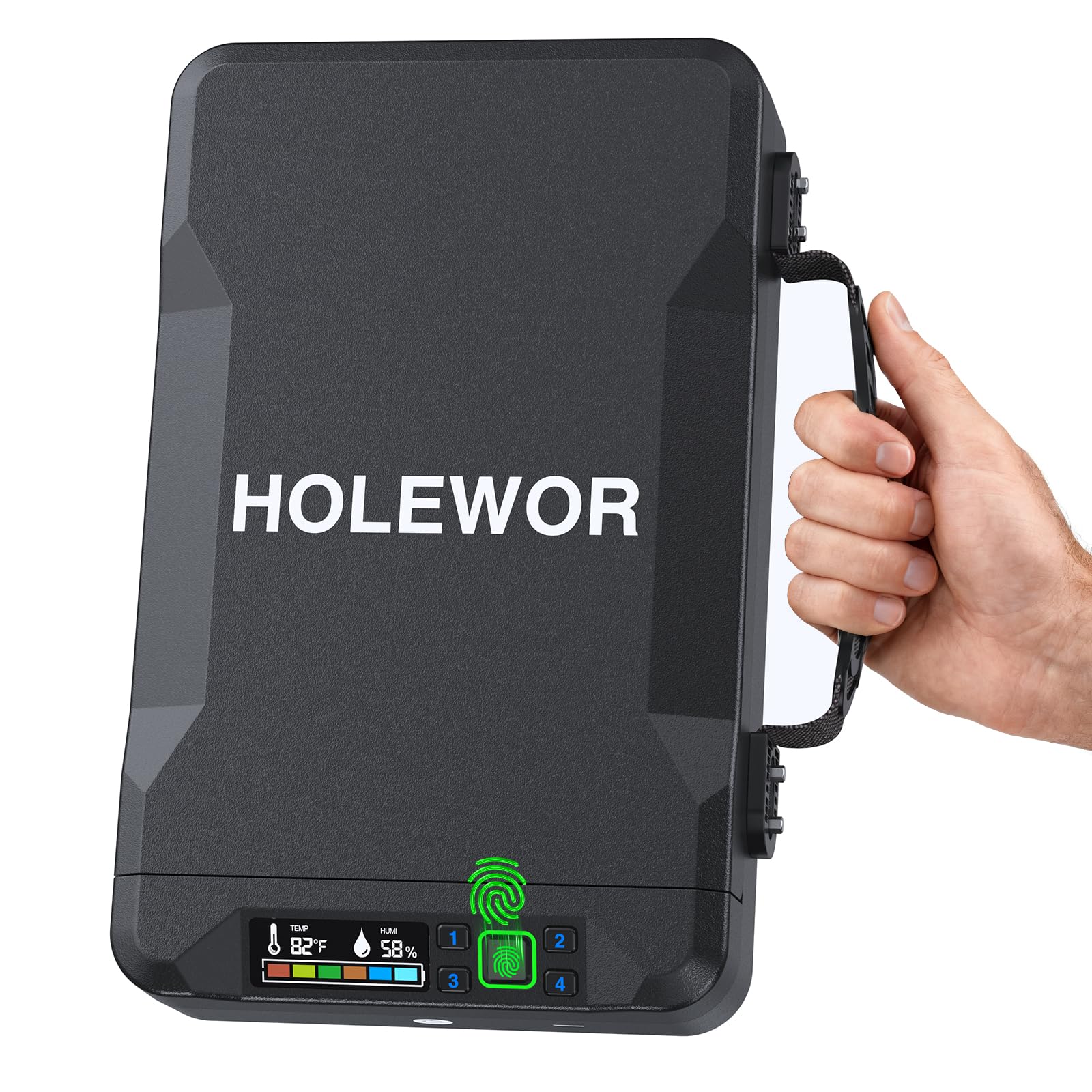 Car Gun Safe Small Pistol Safe Handheld Biometric Gun Cases for Handguns, Portab