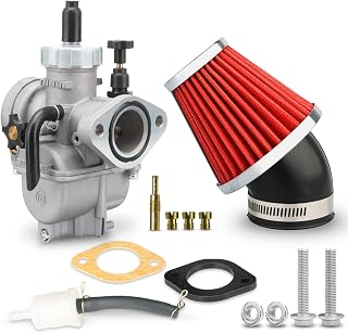 NIBBI Carburetor PE22mm Kit 22mm Carburetor Fit SSR 110cc 125cc 130cc Flange Motorcycle Engines for Dirt Bike Pit Bike ATV 4 Wheeler with Carb Jets