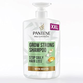 Pantene Grow Strong Shampoo with Biotin & Protein Strengthener 1L XXL Pump | Helps Reduce Hair Loss Due to Breakage for Hair that Grows Long & Strong. For Dry Damaged Hair, Helps Promote Hair Growth