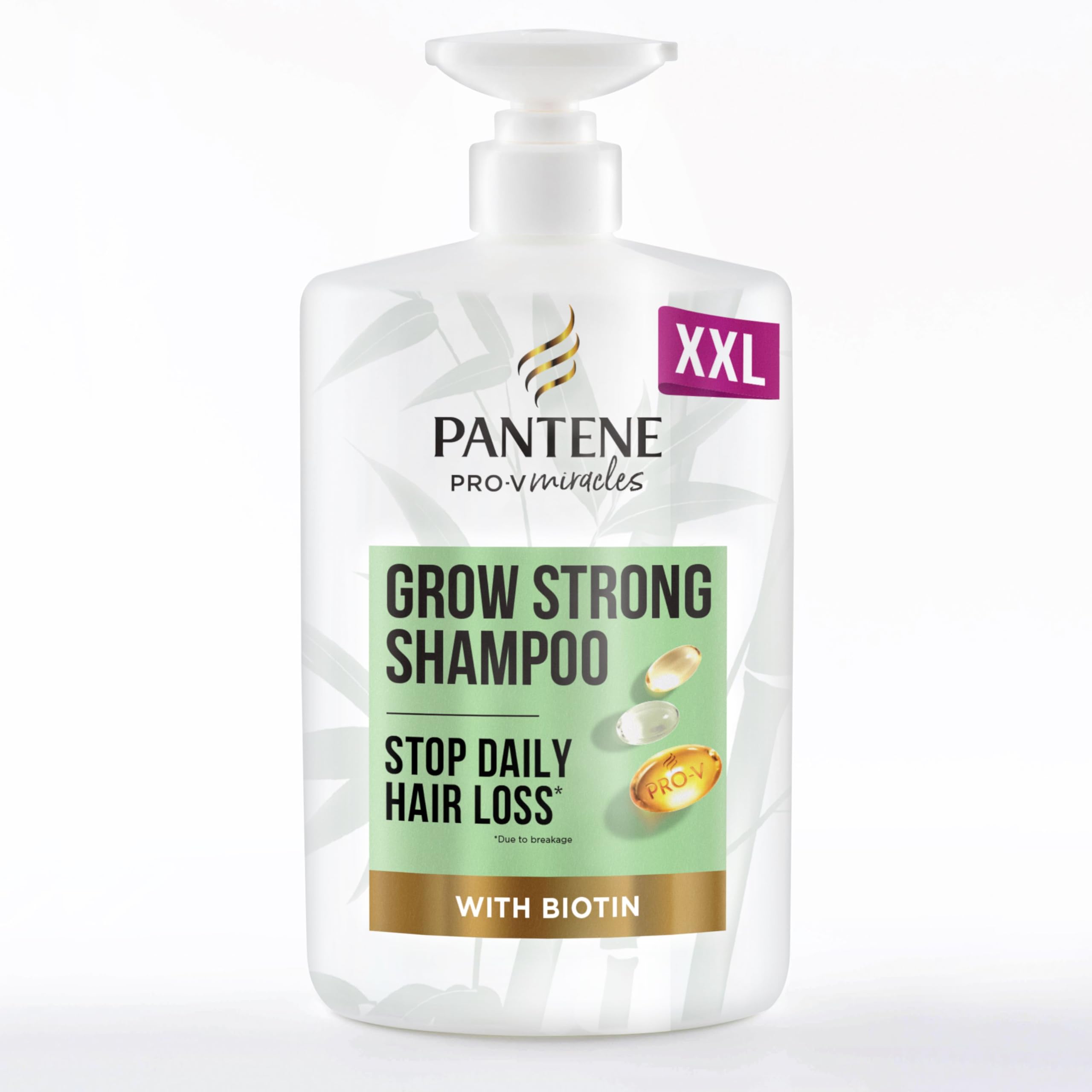 Pantene Grow Strong Shampoo with Biotin & Protein Strengthener 1L XXL Pump | Hel
