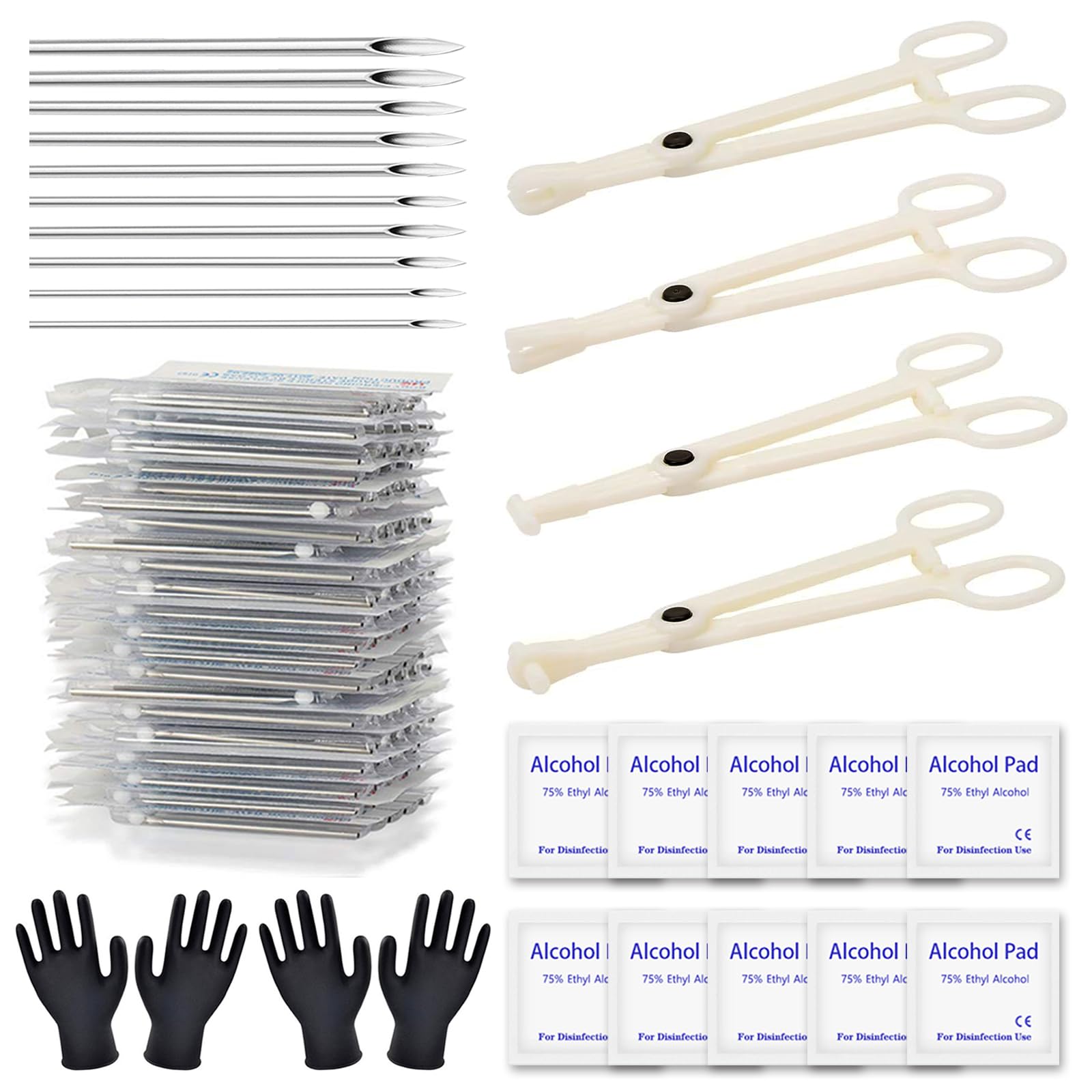 Rayyl Body Piercing Tool Kit - 42Pcs Piercing Kit with 12G 14G 16G 18G 20G Pierc