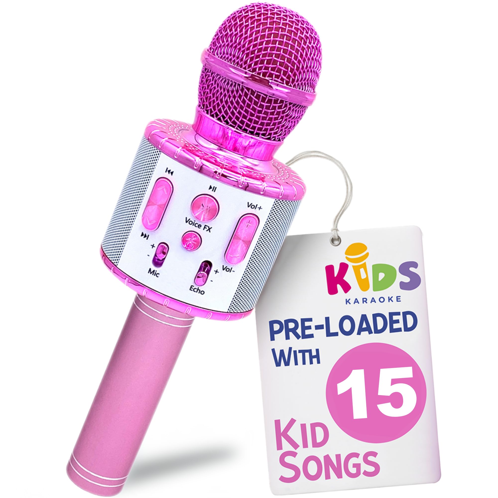 Move2Play, Kids Karaoke Microphone | Includes Bluetooth & 15 Pre-Loaded Nursery 