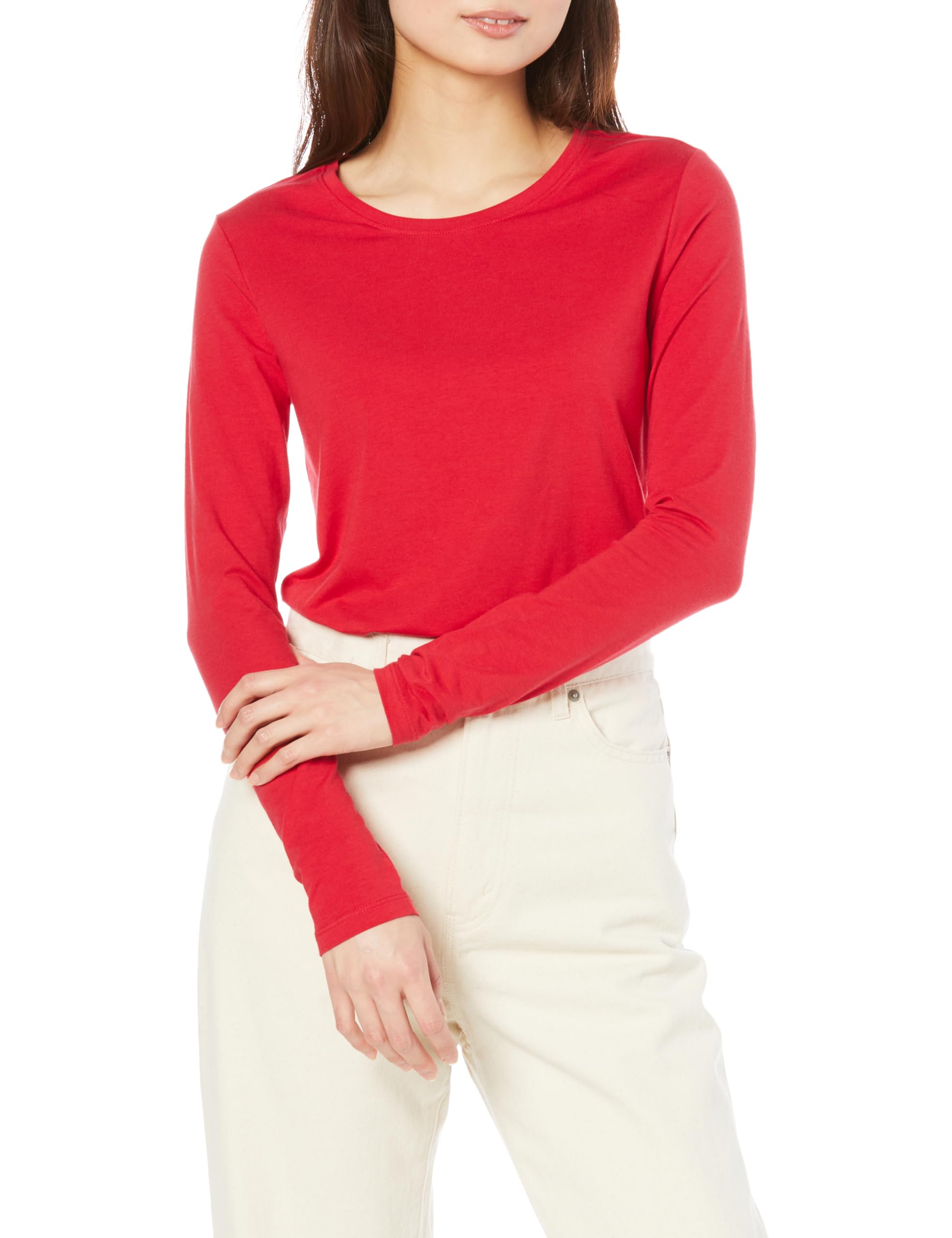 Amazon Essentials Women's Crew Neck T-Shirt, Regular Fit, Long Sleeve