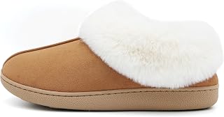 Jerzmy Cozy Memory Foam Fuzzy Women House Slippers with Arch Support