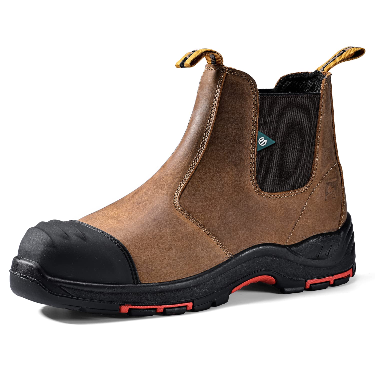 CSA Men's Safety Boots Composite Toe Work Boots Cow Leather Work Construction Bo