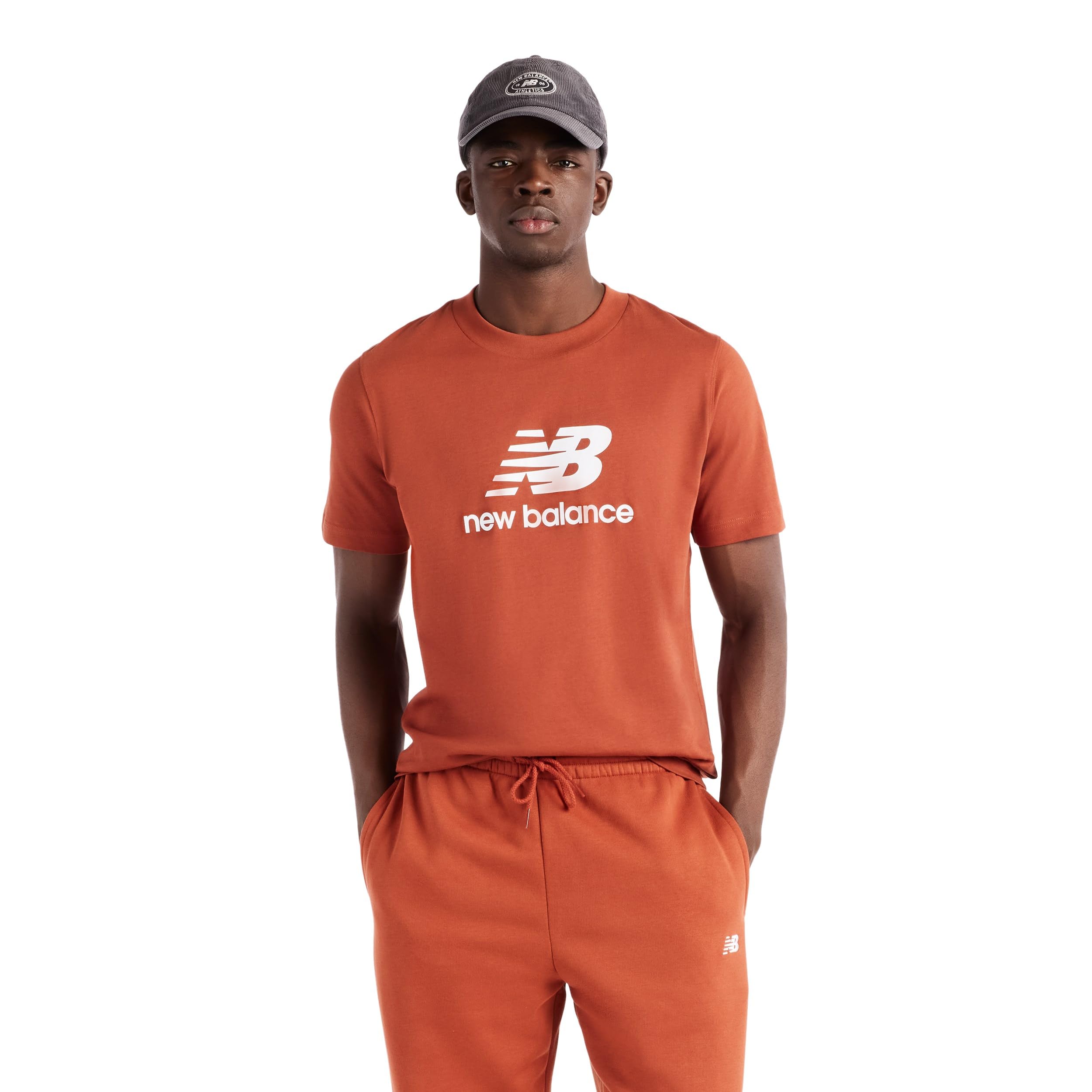 New Balance Men's Grey Sweatshirt Essentials Stacked