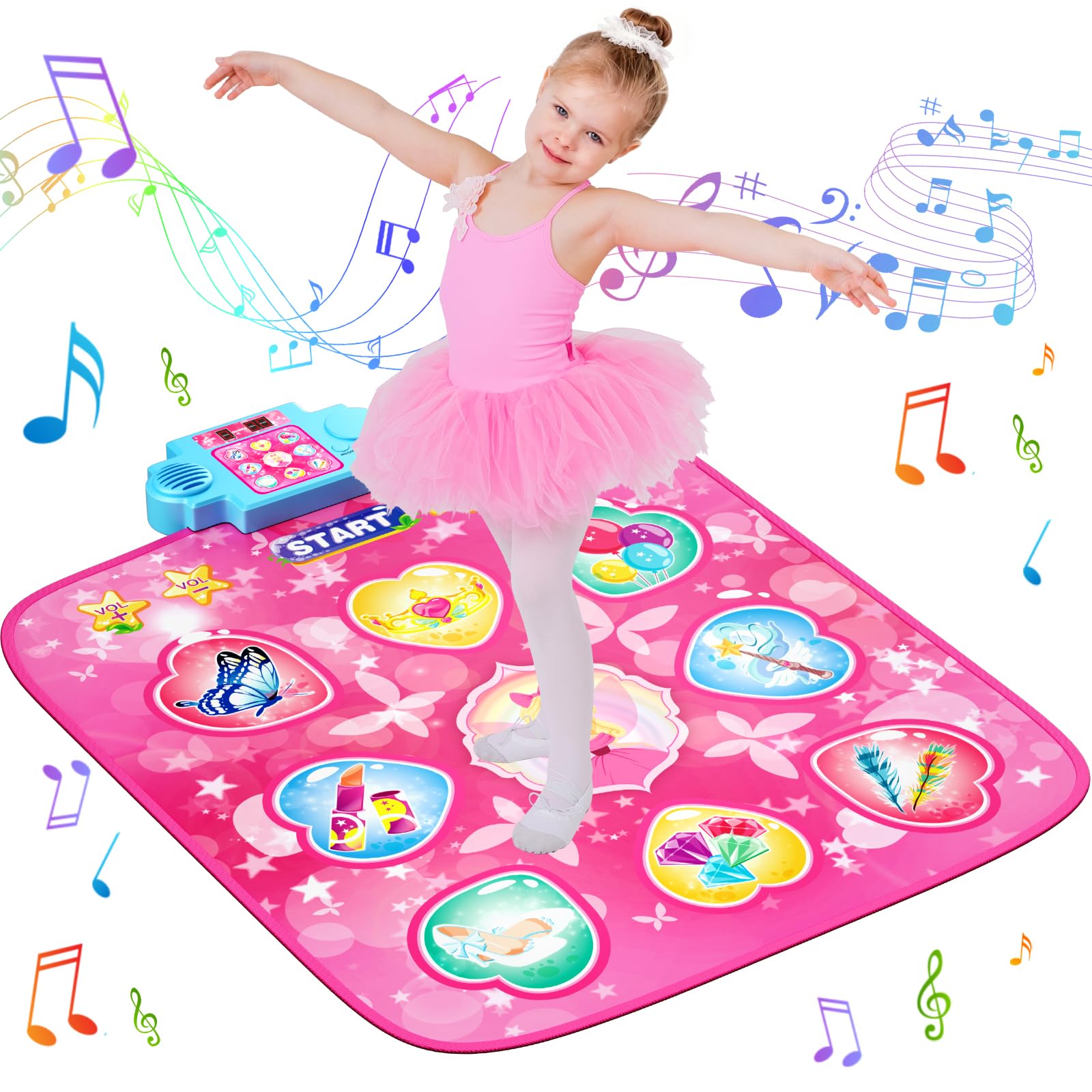Dance Mat – 9-Button Electronic Music Playmat with 8 Challenge Levels | LED Scor