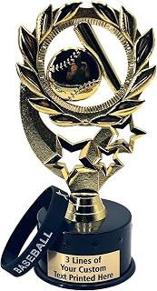 Express Medals Blank or Custom 10 PK (or More) Baseball Trophy Awards with Wrist Bands