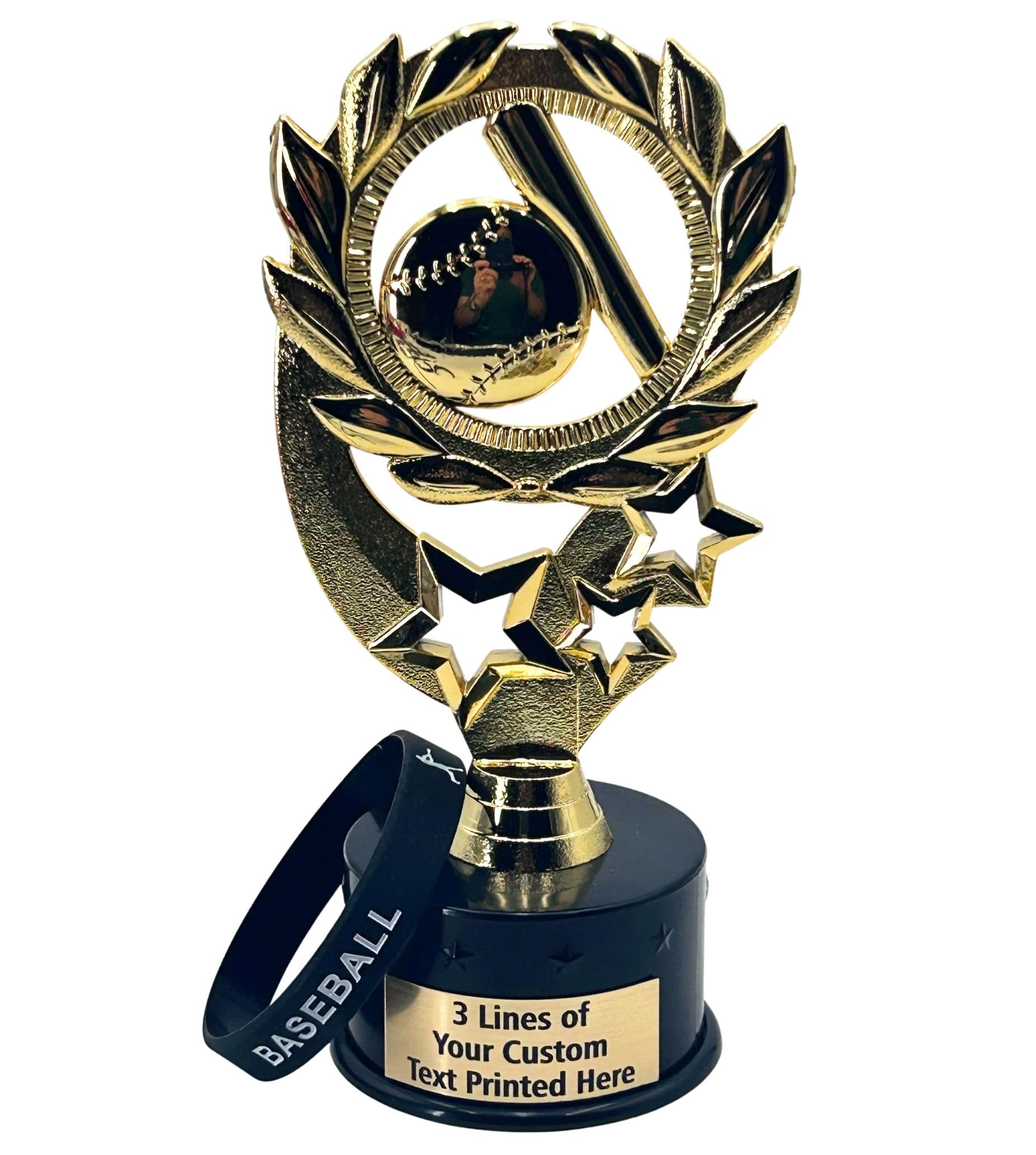 Express Medals Blank or Custom 10 PK (or More) Baseball Trophy Awards with Wrist