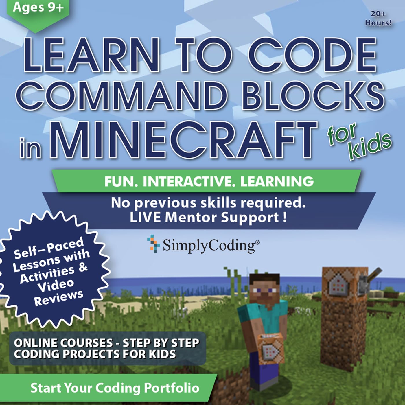 Coding for Kids: Learn to Code Minecraft Command Blocks - Video Game Design Codi