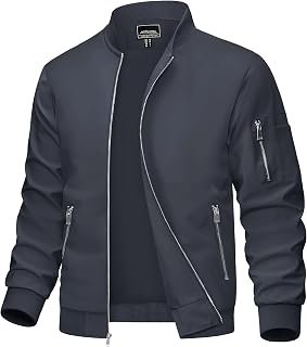 MAGCOMSEN Men's Bomber Jacket Lightweight Windbreaker Spring Fall Jacket