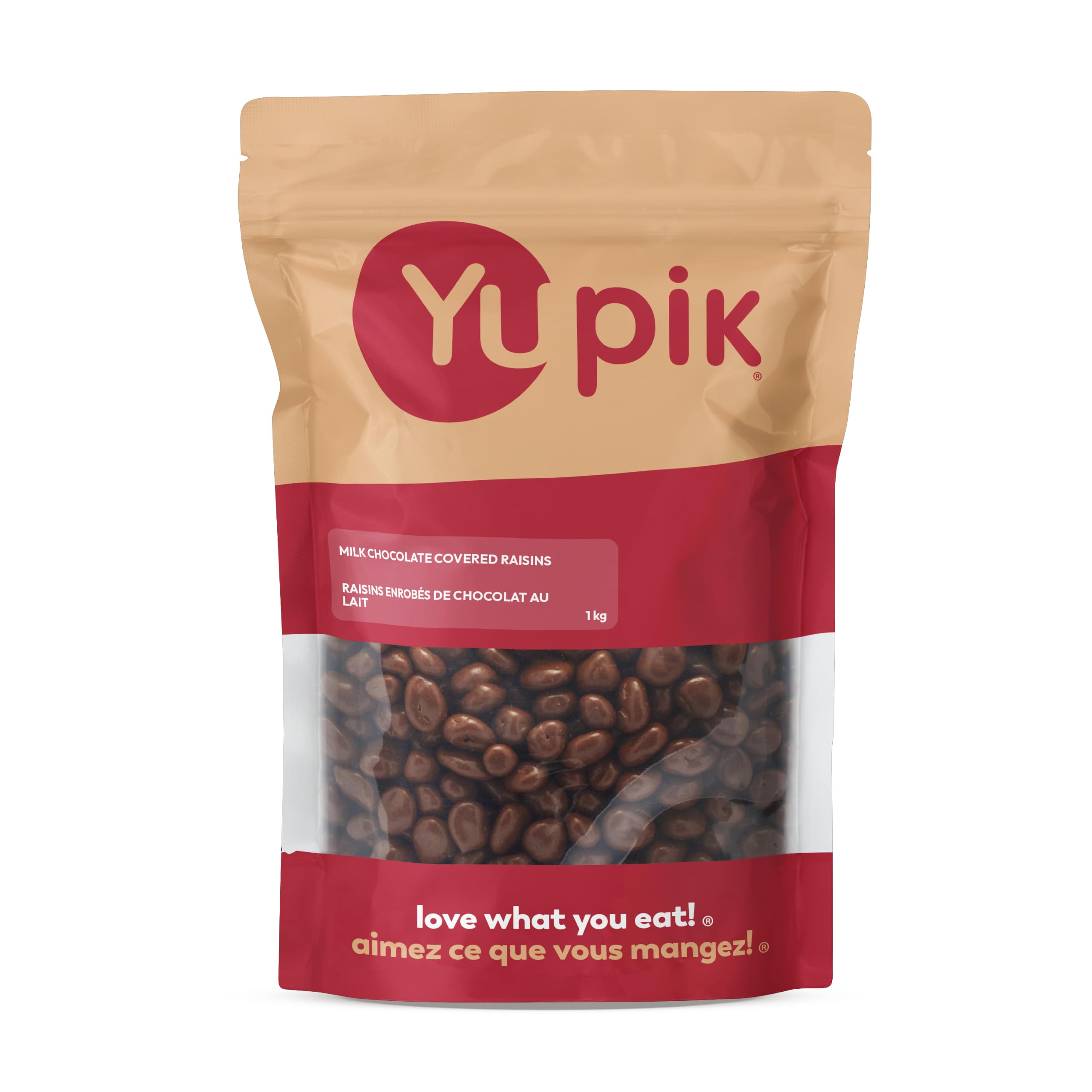 Yupik Milk Chocolate Covered Raisins, 1 kg, Kosher, Raisins Dipped in Fine Milk 