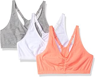 Fruit of the Loom Women's Adjustable Shirred Front Racerback Sports Bra Multi Packs!