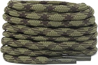 Cordones redondos para botas de senderismo: cordones antideslizantes y resistentes para hombres y mujeres, 1 par