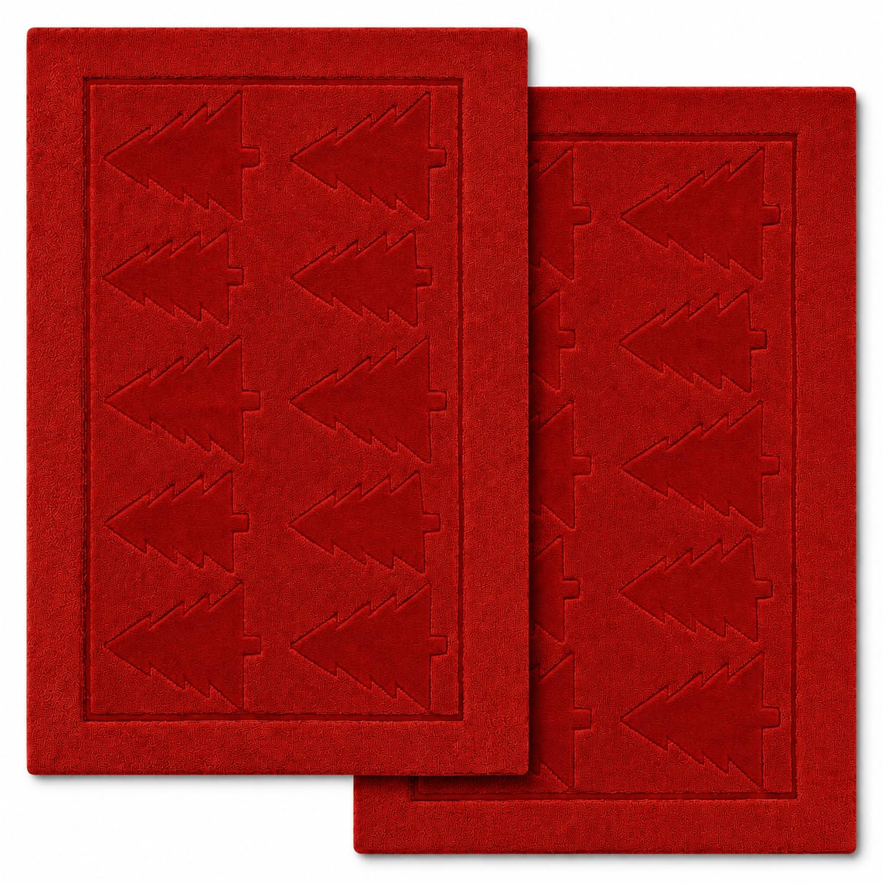 ELITE Christmas Bath Mats Set of 2 – Limited Edition Holiday Bathroom Décor with